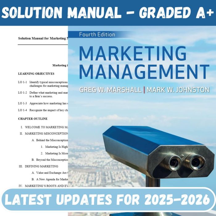 Solution Manual For Marketing Management 4th Edition By Marshall-Pass Test Bank