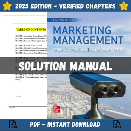 Solution Manual – Marketing Management 4th Edition (Marshall, 2023)-Pass Test Bank