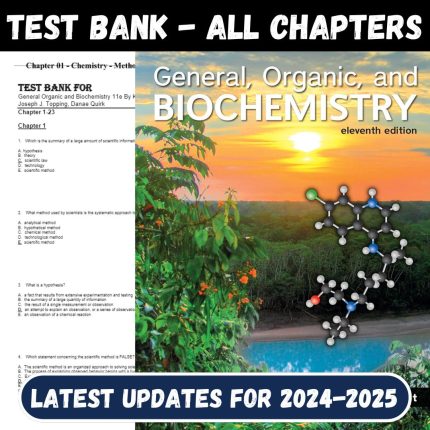 Test Bank For General, Organic, and Biochemistry 11th Edition By Katherine Denniston-Pass Test Bank