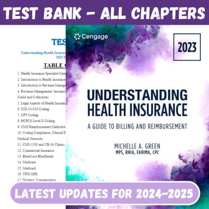 Test Bank For Understanding Health Insurance: A Guide to Billing and Reimbursement, 2023 Edition 18th Edition by Michelle Green-Pass Test Bank