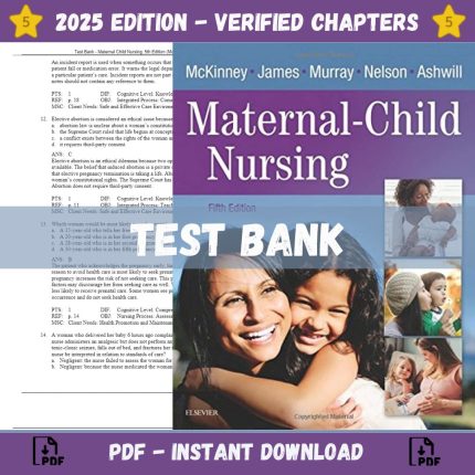Test Bank – Maternal Child Nursing, 5th Edition (McKinney, 2018)-Pass Test Bank