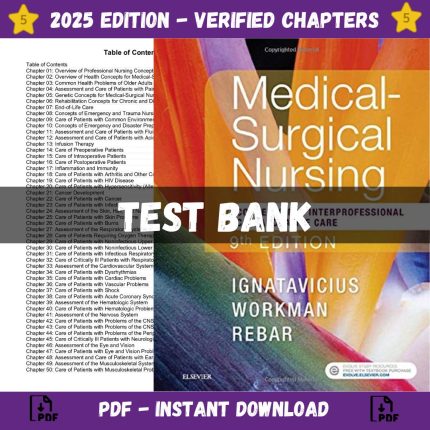 Test Bank – Medical-Surgical Nursing Concepts for Inter professional Collaborative Care, 9th Edition (Donna Ignatavicius, 2020)-Pass Test Bank