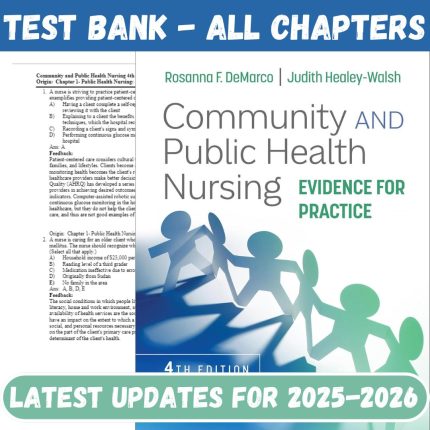 Test Bank for Community and Public Health Nursing: Evidence for Practice, 4th Edition by Rosanna DeMarco-Pass Test Bank