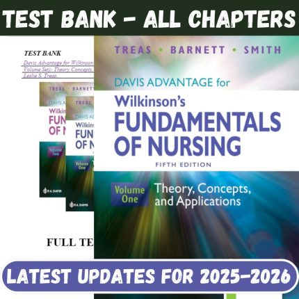 Test Bank Davis Advantage for Wilkinson’s Fundamentals of Nursing (2 Volume Set)