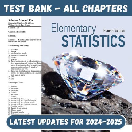 Test Bank for Elementary Statistics 4th Edition by Navidi-Pass Test Bank