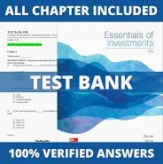 Test Bank for Essentials of Investments 12th Edition (Bodie, 2021)-Pass Test Bank