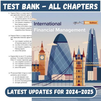 Test Bank for International Financial Management 10th Edition by Eun-Pass Test Bank