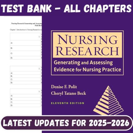 Test Bank for Nursing Research Generating and Assessing Evidence for Nursing Practice 11th Edition by Polit Beck-Pass Test Bank