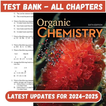Test Bank for Organic Chemistry 6th Edition by Smith-Pass Test Bank