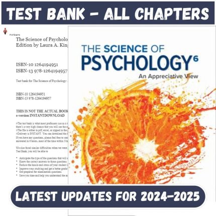 Test Bank for Science of Psychology An Appreciative View 6th Edition by King-Pass Test Bank