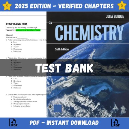 Test bank – Chemistry 6th Edition (Julia Burdge, 2022)-Pass Test Bank