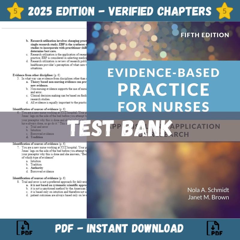 Test bank – Evidence-Based Practice for Nurses 5th Edition (McIntosh, 2022)-Pass Test Bank