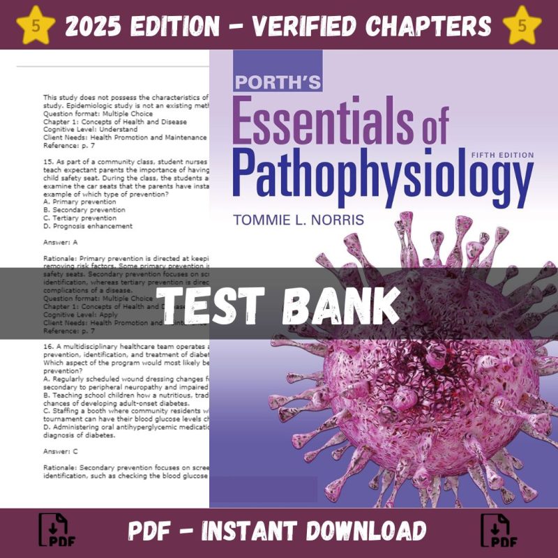 Porth's Essentials of Pathophysiology 5th Edition