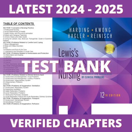 Test-bank-Lewiss-Medical-Surgical-Nursing-12th-Edition-Harding-2023-All-Chapters